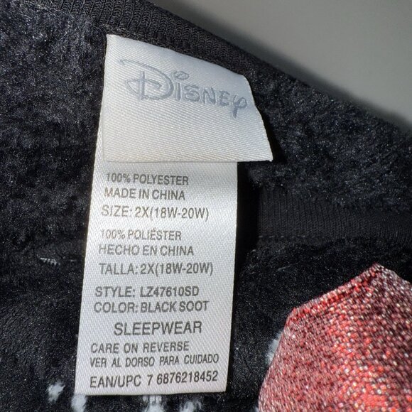 Disney Mickey Minnie Mouse Plush Pajama Set Womens Plus Size 2X 18 20 Sleepwear - Picture 4 of 6